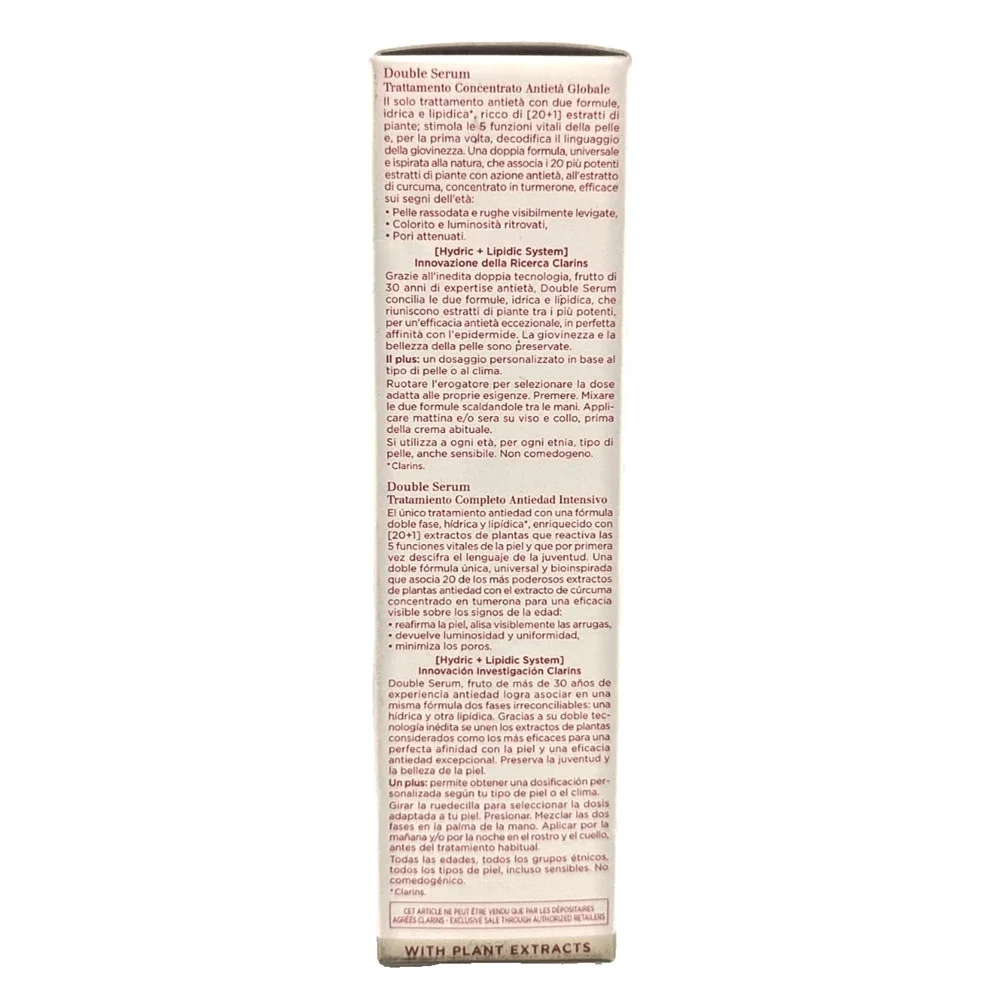 Clarins Double Serum Complete Age Control Concentrate 50ml/1.6oz New Authentic